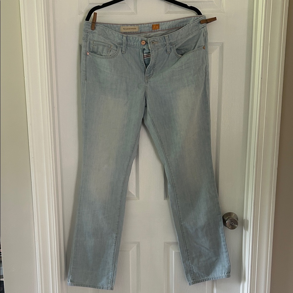 Pilcro Blue Straight Leg Jeans with Vintage Appeal